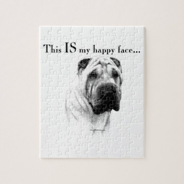 Puzzle Chino Shar Pei Happy Face (Vertical)