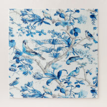 Chinoiserie china azul y blanca