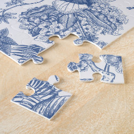 Puzzle Chinoiserie clásica azul y blanco