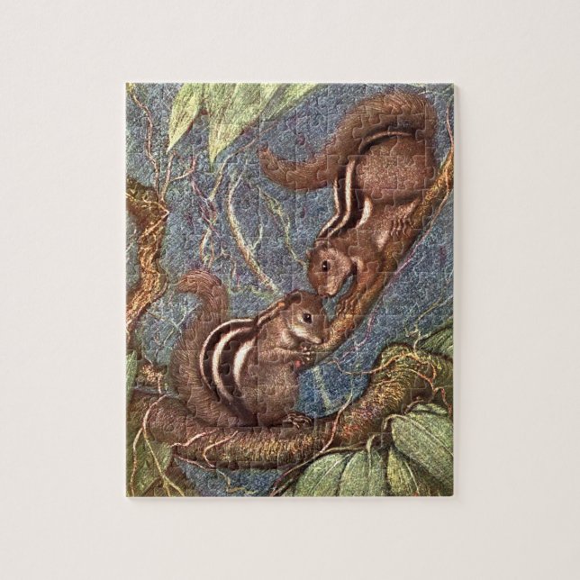 Puzzle Chipmunks de Louis Sargent, animales salvajes de é (Vertical)