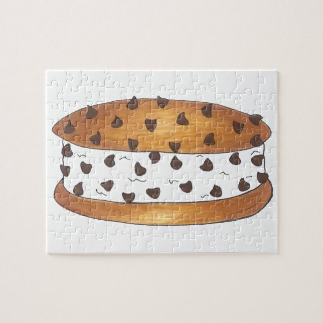 Puzzle Chipwich Chip de chocolate Cocina helada Sandwich (Horizontal)