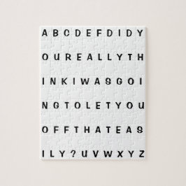 Puzzle Chiste Frustrante De Alfabeto Falso