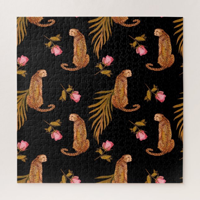 Puzzle Chitas románticas: acuarela sin costuras. (Vertical)