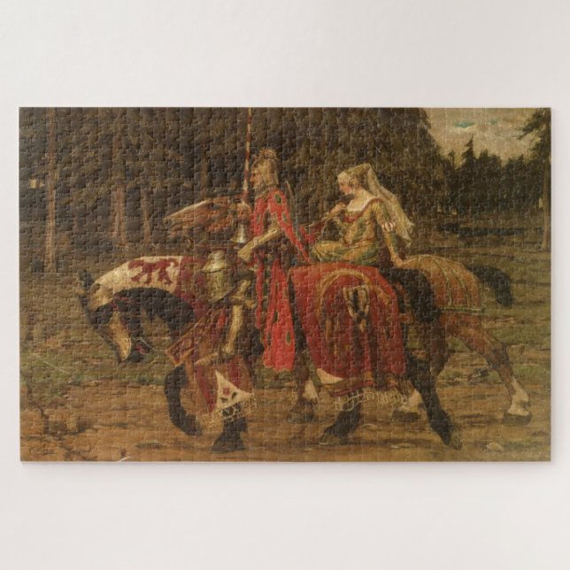Puzzle Chivalía heráldica de Alphonse Mucha (Horizontal)
