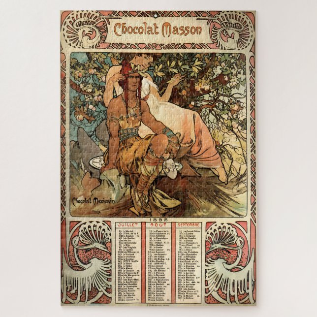 Puzzle Chocolat Masson de Alphonse Mucha (Vertical)