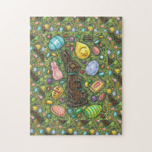 PUZZLE CHOCOLATE BUNNY, CHICK, HUEVOS, JELLY BEANS