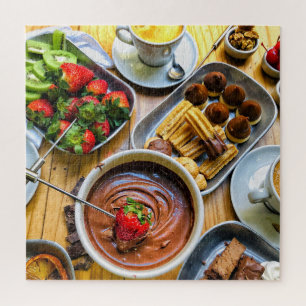 Puzzle Chocolate Churros Fondue Fiesta de comida sabrosa