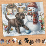 Puzzle Chocolate Labrador recuperador de cachorros Navida<br><div class="desc">¿Busca una actividad divertida y atractiva para compartir con su familia esta temporada de vacaciones? No busque más y venga a nuestra colección de rompecabezas con los juguetones Labrador Retrievers! Como amante de los perros, adorarás la variedad de diseños que ofrecemos, incluyendo cachorros adorables y adorables, adorables Labs amarillas, chocolate...</div>