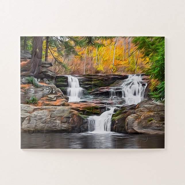 Puzzle Choke Creek Falls - Otoño 2018 11"x14" (Horizontal)