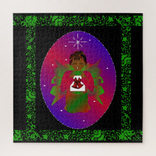 Puzzle Christmas Angel Baby Boy-Joy to the World Graphic
