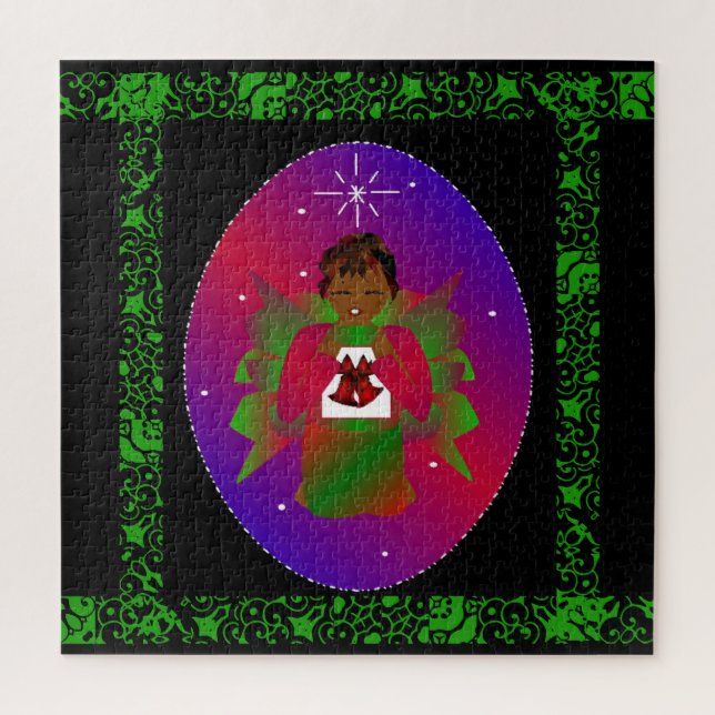 Puzzle Christmas Angel Baby Boy-Joy to the World Graphic  (Vertical)