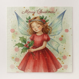 Puzzle Christmas Fairy Watercolor Art Holiday