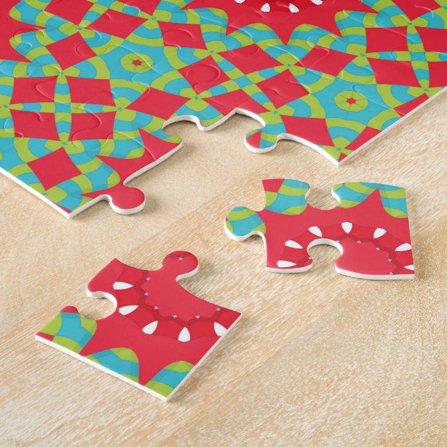 Puzzle Christmas Holiday Charm Pattern  (Lado)