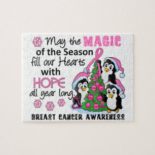 Puzzle Christmas Penguins Breast Cancer
