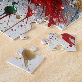 Puzzle Christmas Splatter / White Bursts 