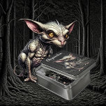 Puzzle Chupacabra en el Woods Cryptid<br><div class="desc">Arte de Ai que representa a un Chupacabra parado en un sendero en el bosque. Un animal desconocido o cripto que ha sido visto en Puerto Rico, México y Texas. Se dice que beben la sangre de cabras, ovejas y ganado. Algunos creen que son solamente animales con mango mientras que...</div>