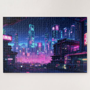 Puzzle Ciberpunk Night City Rooftop