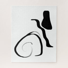 Puzzle Ciclo de giro: Resumen en blanco y negro