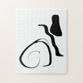 Puzzle Ciclo de giro: Resumen en blanco y negro