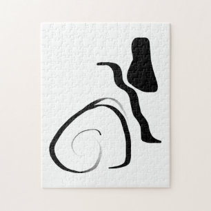 Puzzle Ciclo de giro: Resumen en blanco y negro