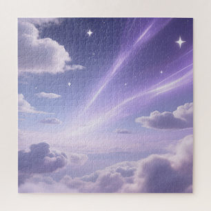 Puzzle Cielo Aurora Nubes Estrellas Sueño Morado