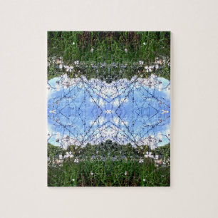 Puzzle Cielo Azul Césped Verde