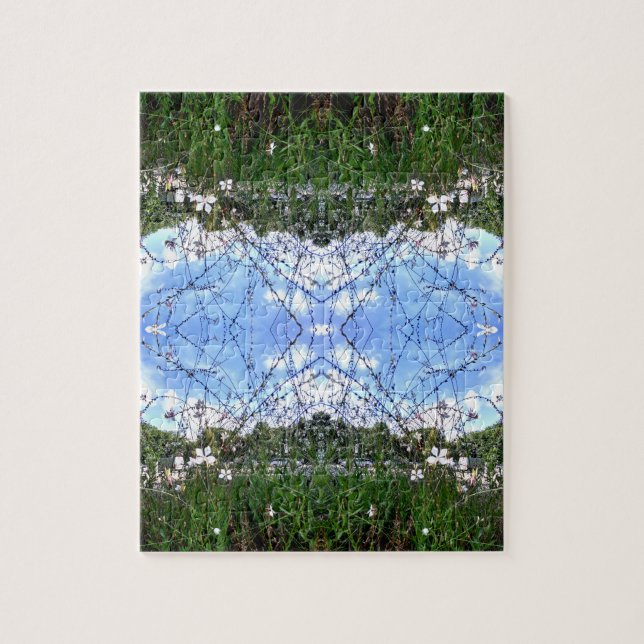 Puzzle Cielo Azul Césped Verde (Vertical)