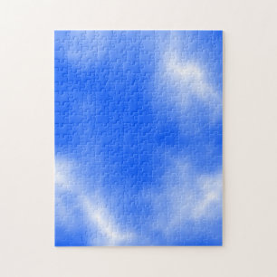 Puzzle Cielo azul con las nubes blancas