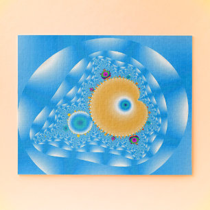 Puzzle Cielo azul con nubes y arena