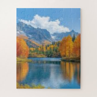 Puzzle Cielo azul soñador y nubes blancas esponjosas Acrí