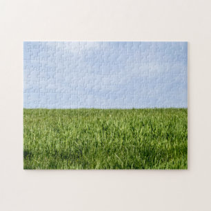 Puzzle Cielo Azul Y Grasa Verde (El Día De La Tierra Es T