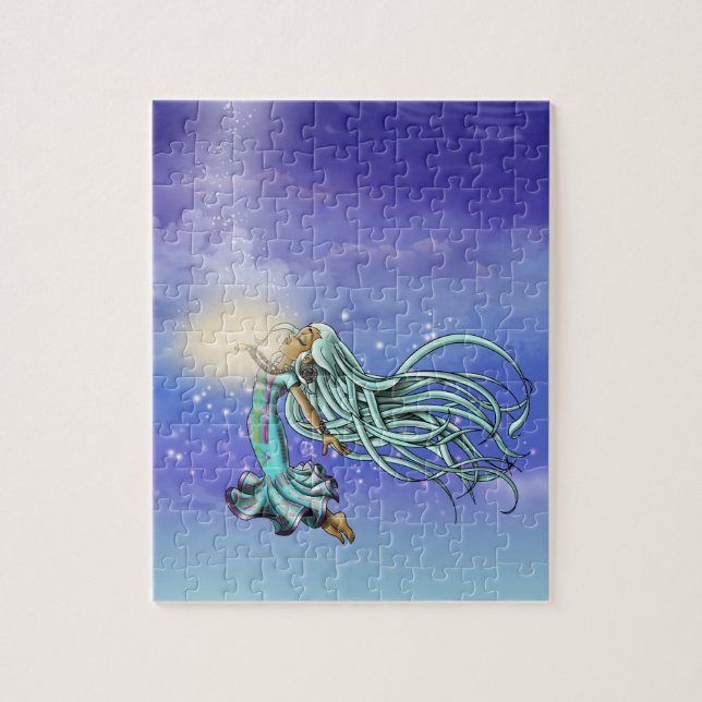 Puzzle Cielo colorido del Chica nativo americano (Vertical)