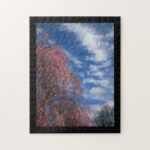 Puzzle Cielo de abril con Filipenses 4:4