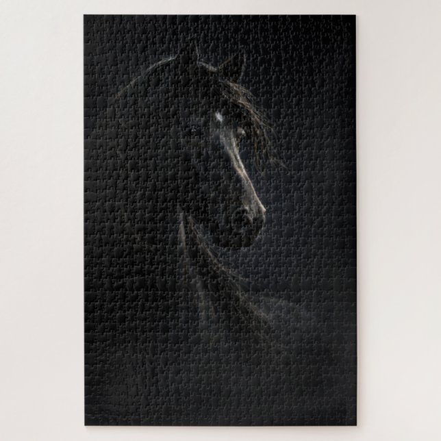 Puzzle Cielo de medianoche | Arte de caballo | Rompecabez (Vertical)