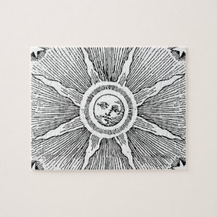Puzzle Cielo Nocturno Antiguo Estrellas Sol Zodiaco Medie