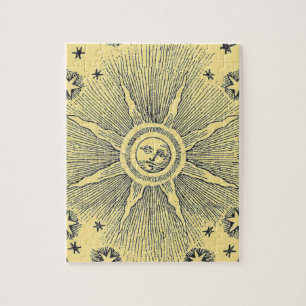 Puzzle Cielo Nocturno Antiguo Estrellas Sol Zodiaco Medie