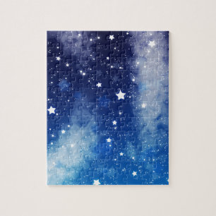 Puzzle Cielo nocturno azul estrellado