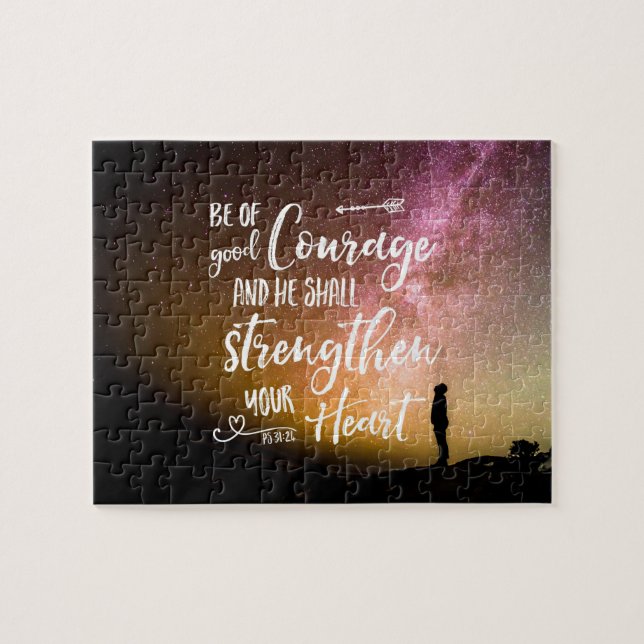 Puzzle Cielo nocturno de Be of Good Courage - Salmo 31:24 (Horizontal)