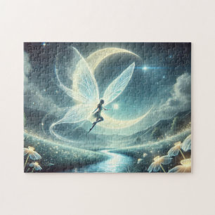 Puzzle Cielo Nocturno Encantado de Hada y Luna