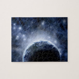 Puzzle Cielo nocturno irradiado lleno de estrellas en tod