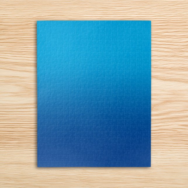 Puzzle Cielo y Azul Profundo Monocromo Ombre (Sky and Deep Blue Monotone Ombre Jigsaw Puzzle)