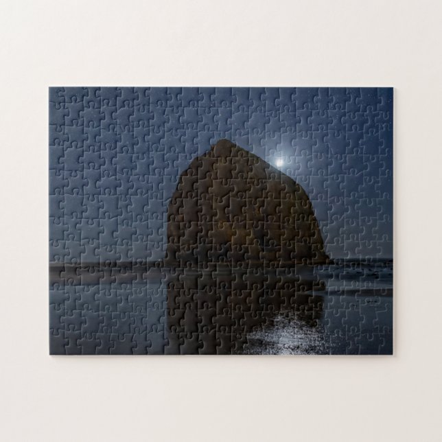 Puzzle Cielos sobre la roca Haystack | Playa de Cannon, O (Horizontal)