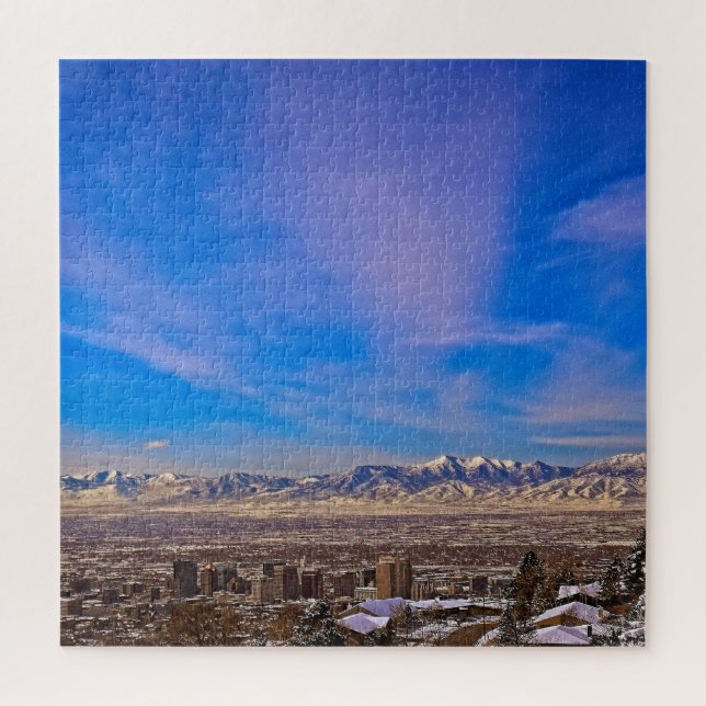 Puzzle Cielos sobre Salt Lake City, Utah - 20x20 - 676 pc (Vertical)