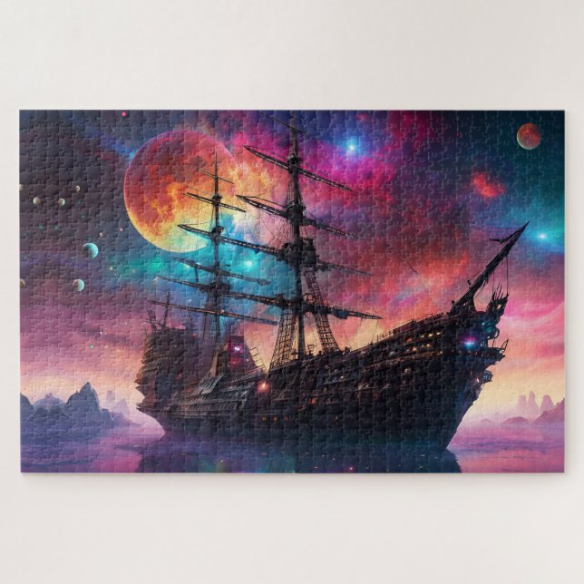 Puzzle Cielos y planetas de barcos de vela épicos (Horizontal)