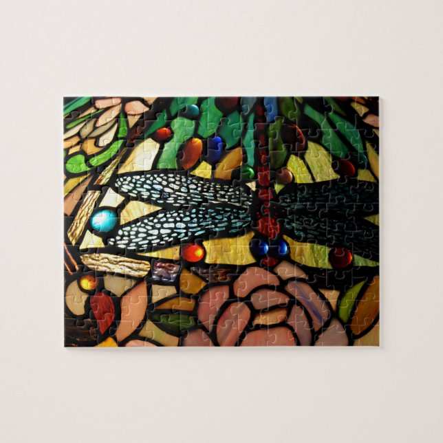 Puzzle Cierre de Tiffany encima de la sombra de lámpara (Horizontal)