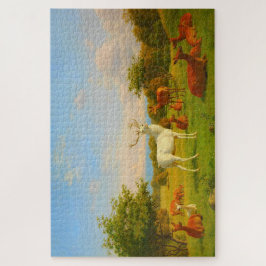 Puzzle Ciervo de Ciervo Blanco en Campo Abierto Naturalez