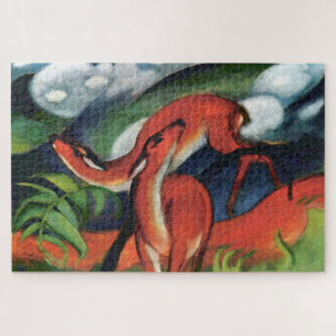 Puzzle Ciervo Rojo II de Franz Marc Pintura expresionista