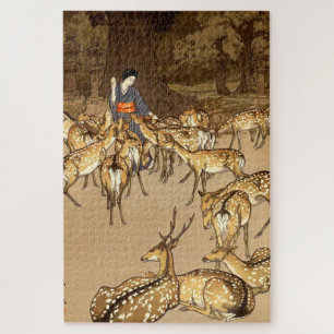 Puzzle Ciervos en el santuario de Kasuga Yoshida Hiroshi