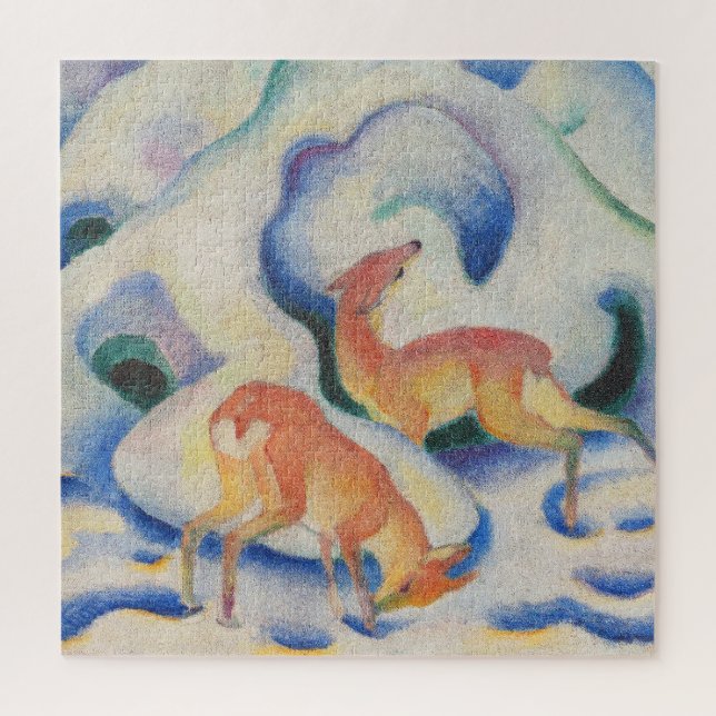 Puzzle Ciervos en la nieve de Franz Marc (Vertical)