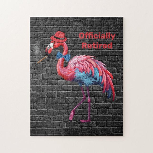 Puzzle Cigar, el Gorra del dapper Flamingo oficialmente r (Vertical)